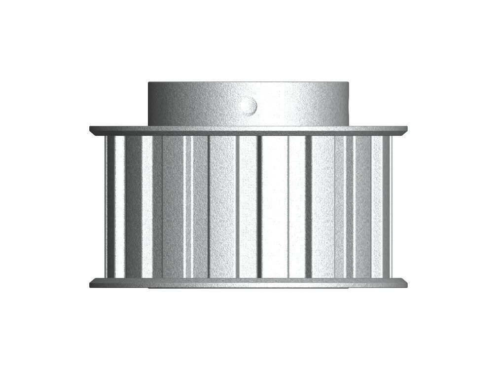 Timing pulley 38 9525mm pitch parametric 3D print model_10