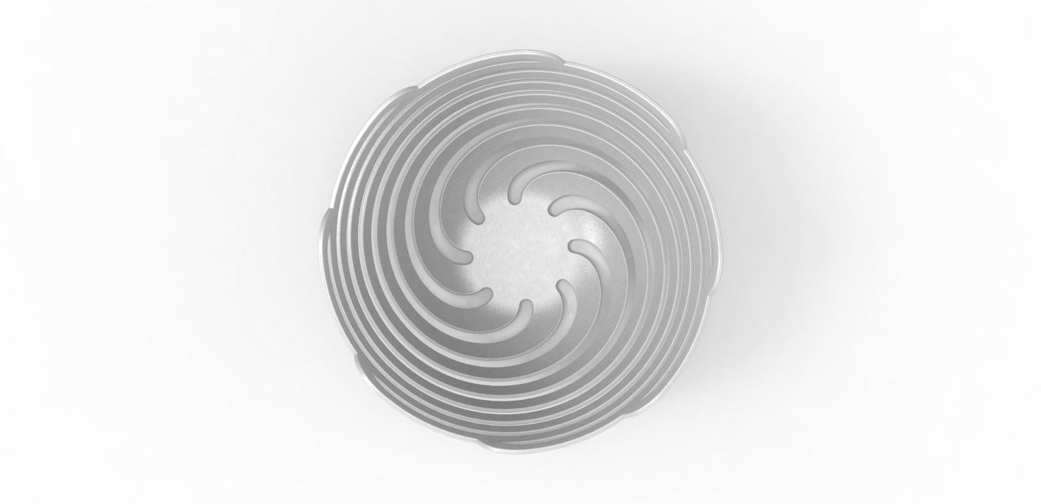 Spiral Bowl 3D print model_34