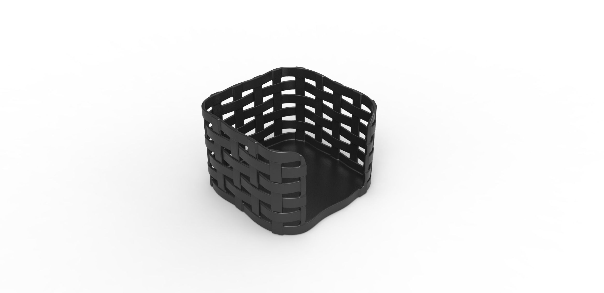 Wooven Desk note paper holder 3D print model_4