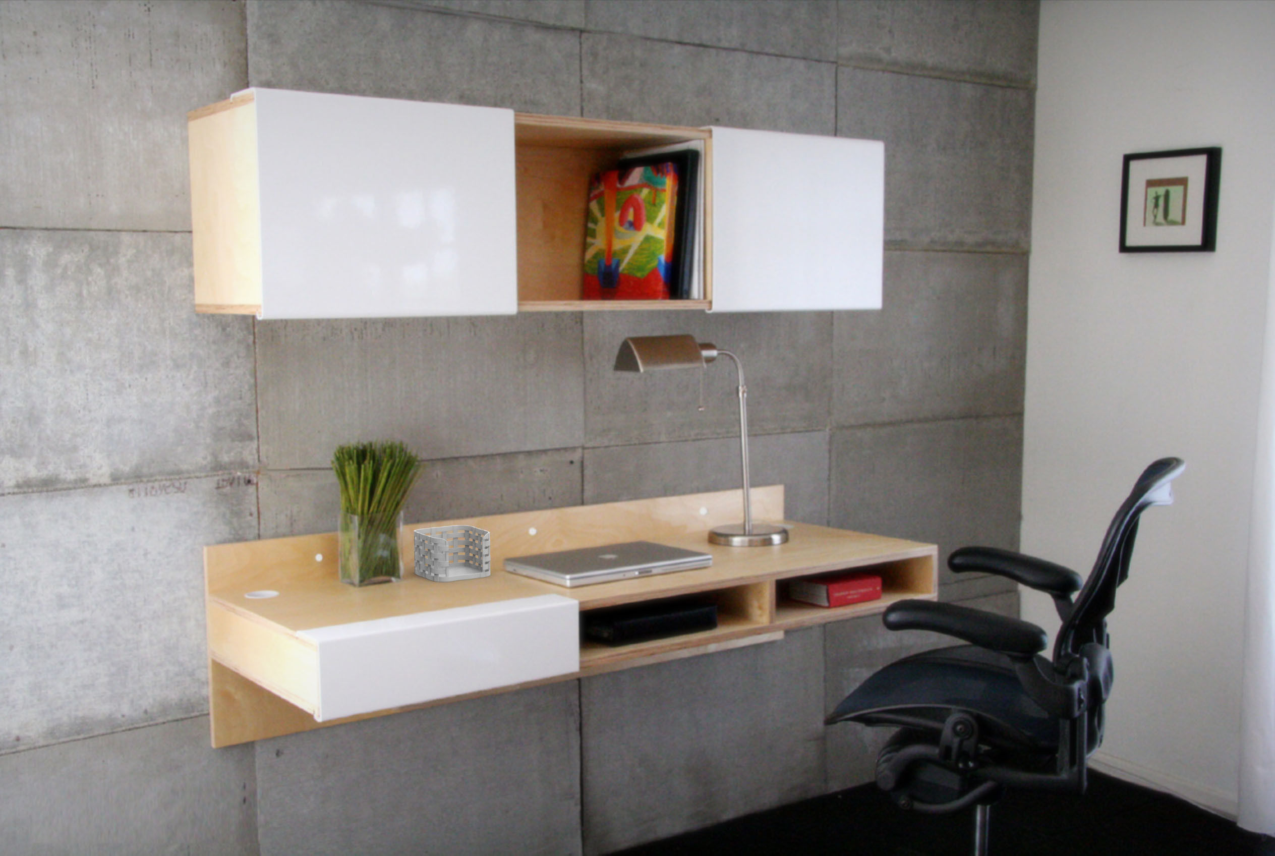 Wooven Desk note paper holder 3D print model_8