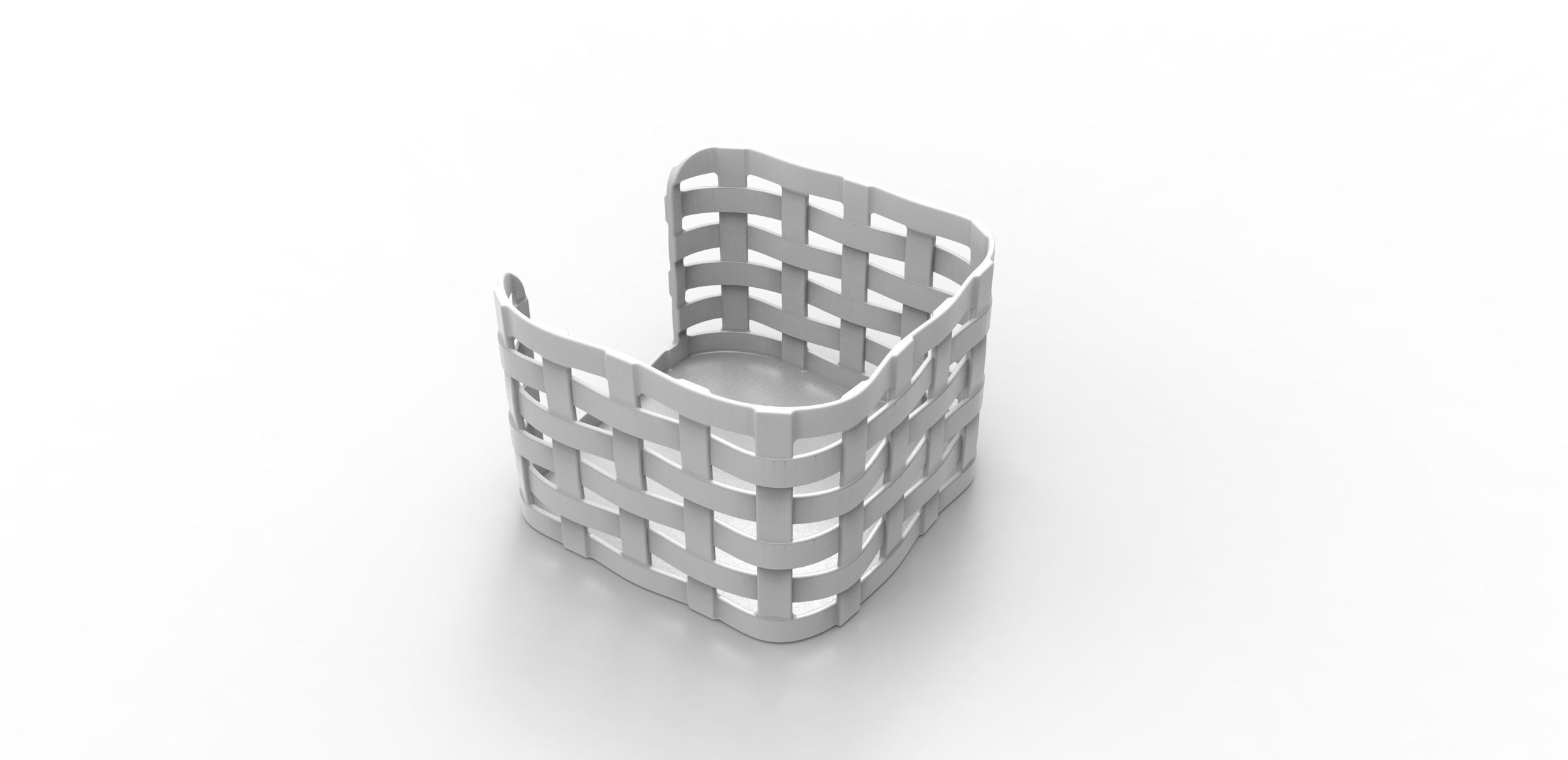 Wooven Desk note paper holder 3D print model_6