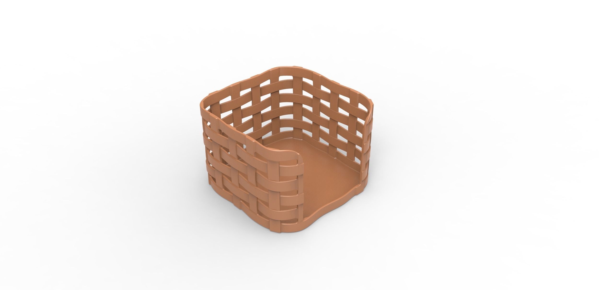 Wooven Desk note paper holder 3D print model_7