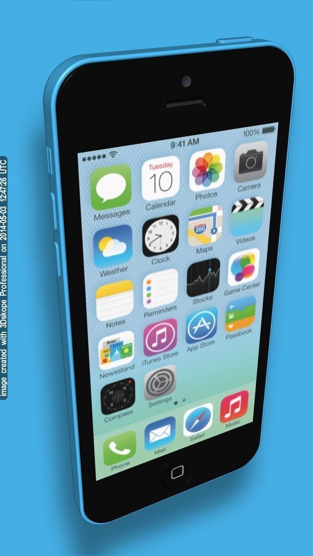 iPhone 5C 3D print model_29