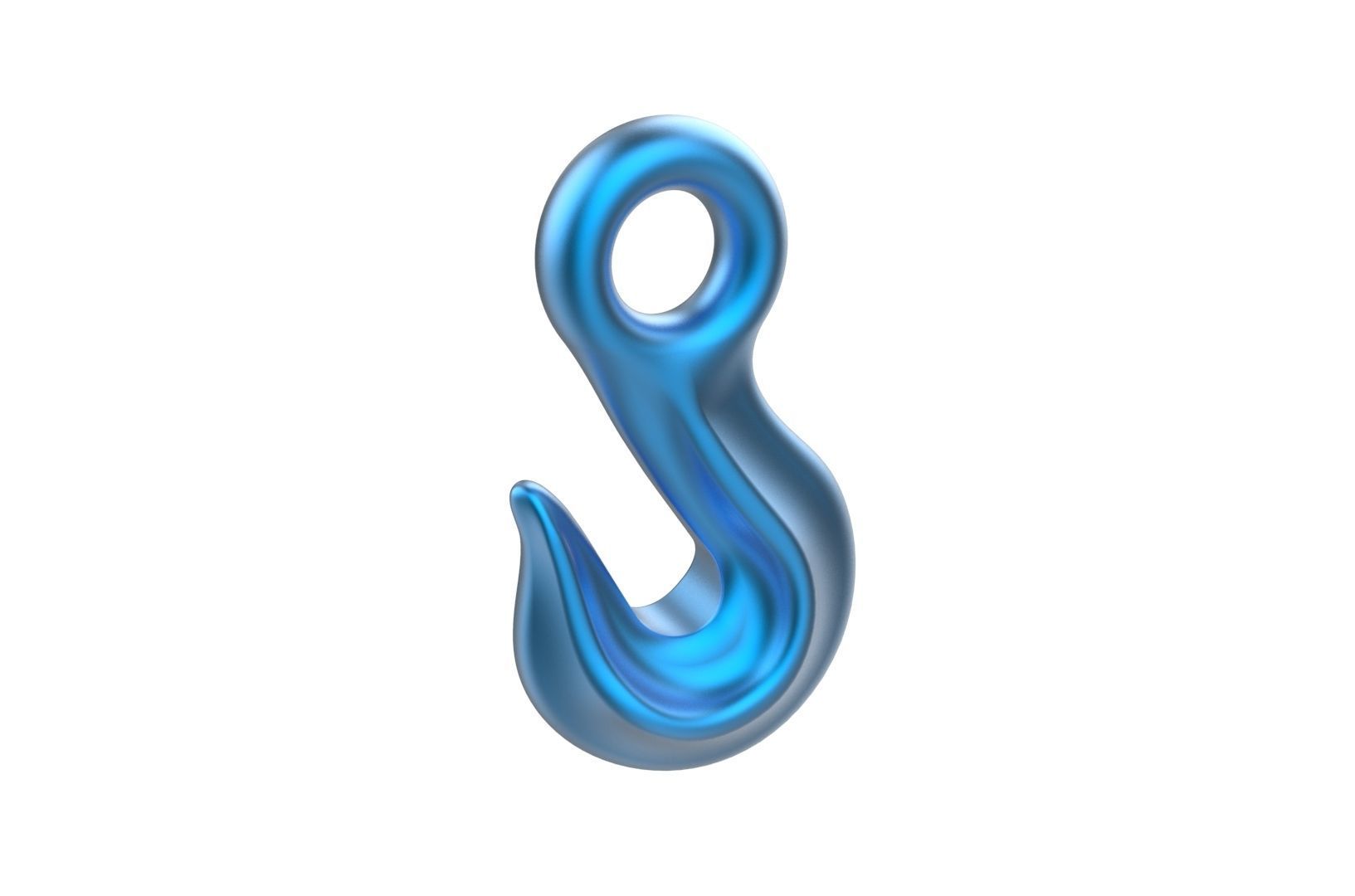 Industrial crane hook 3D print model_26