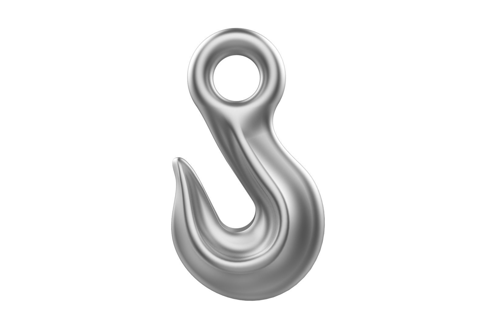 Industrial crane hook 3D print model_9