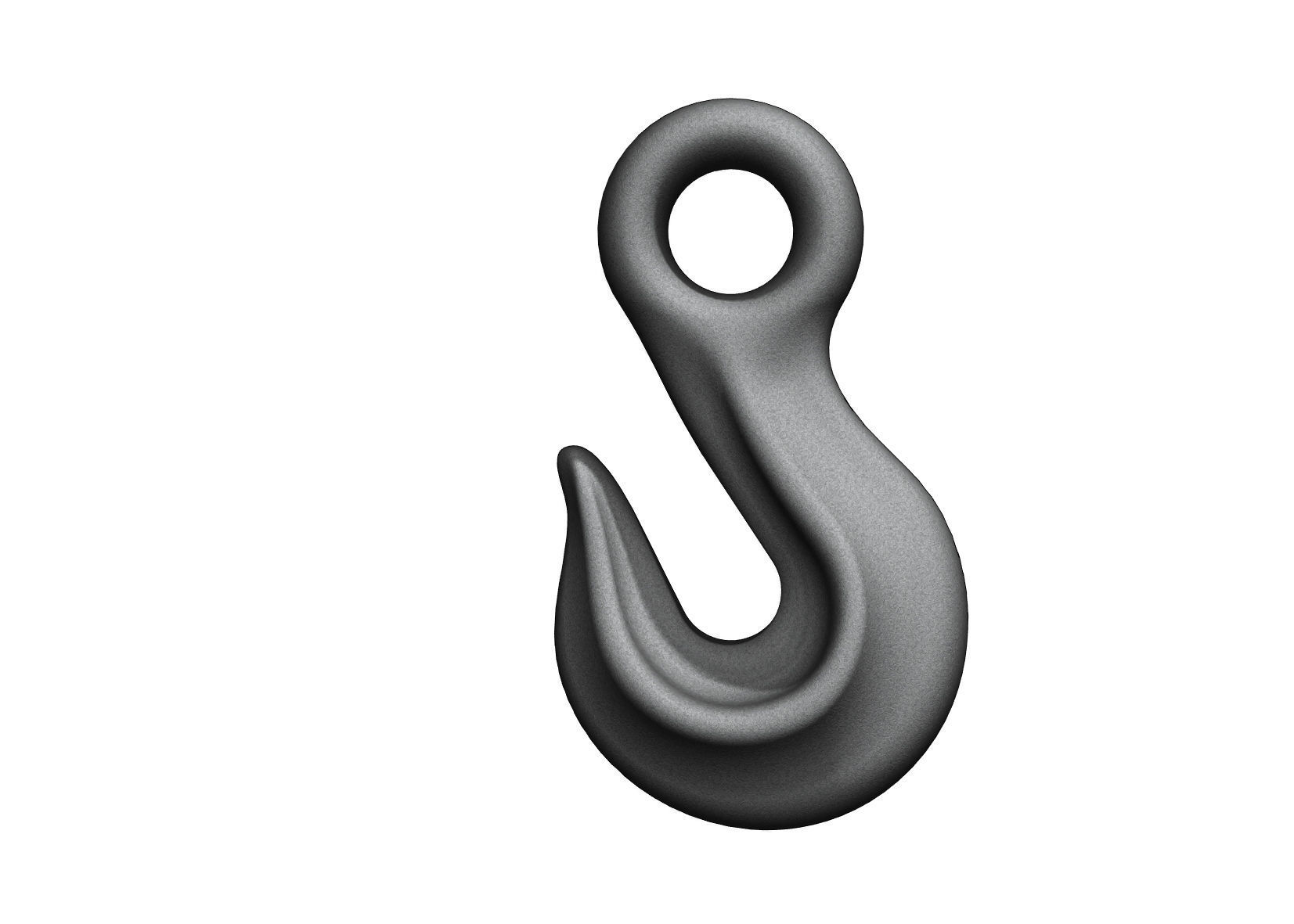 Industrial crane hook 3D print model_32