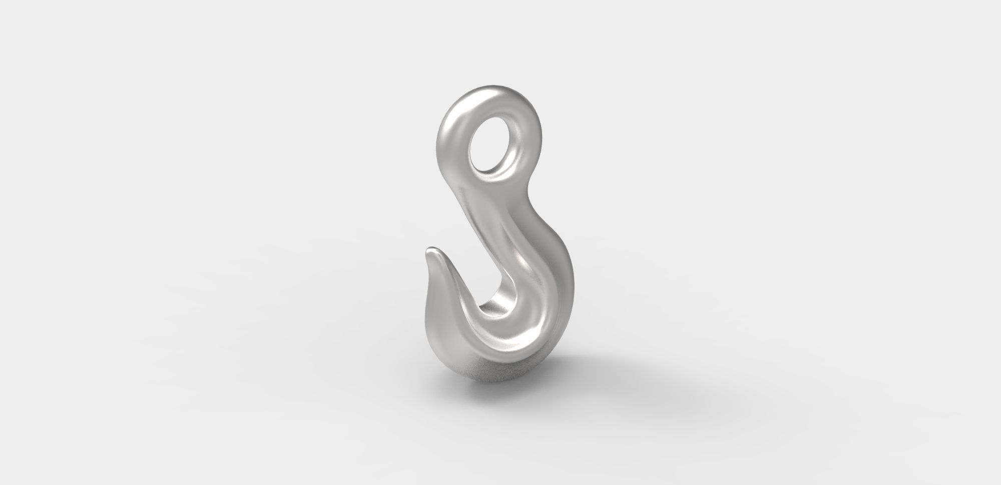 Industrial crane hook 3D print model_37