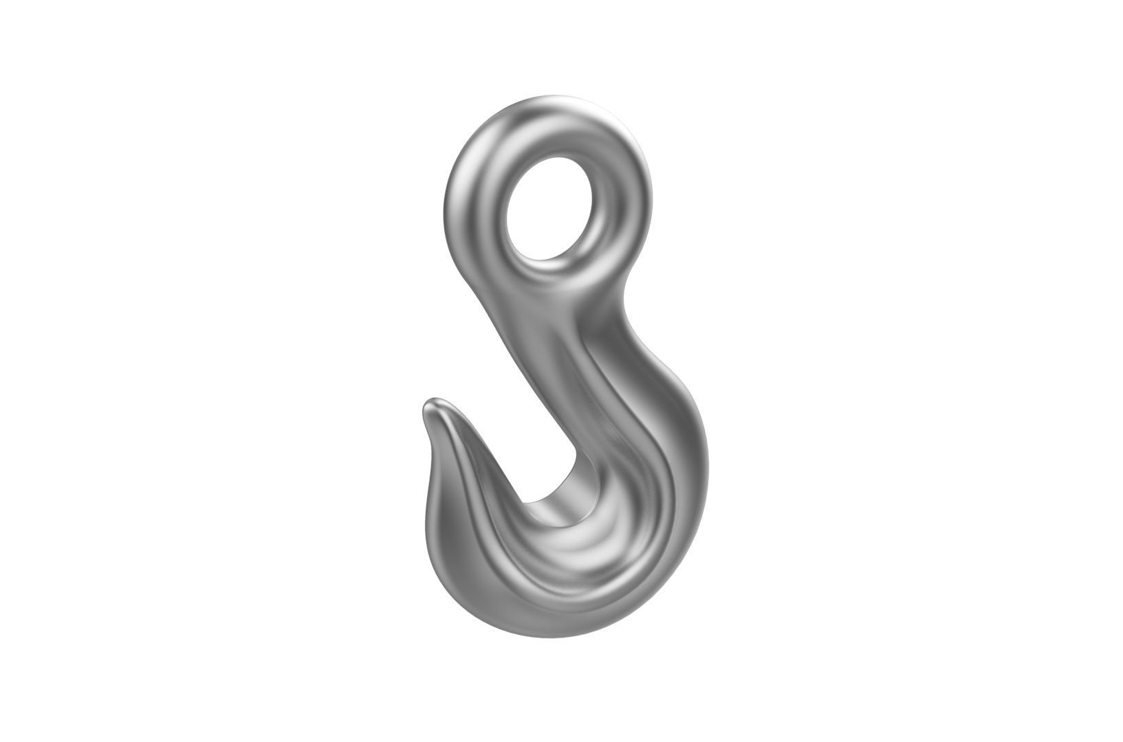 Industrial crane hook 3D print model_20