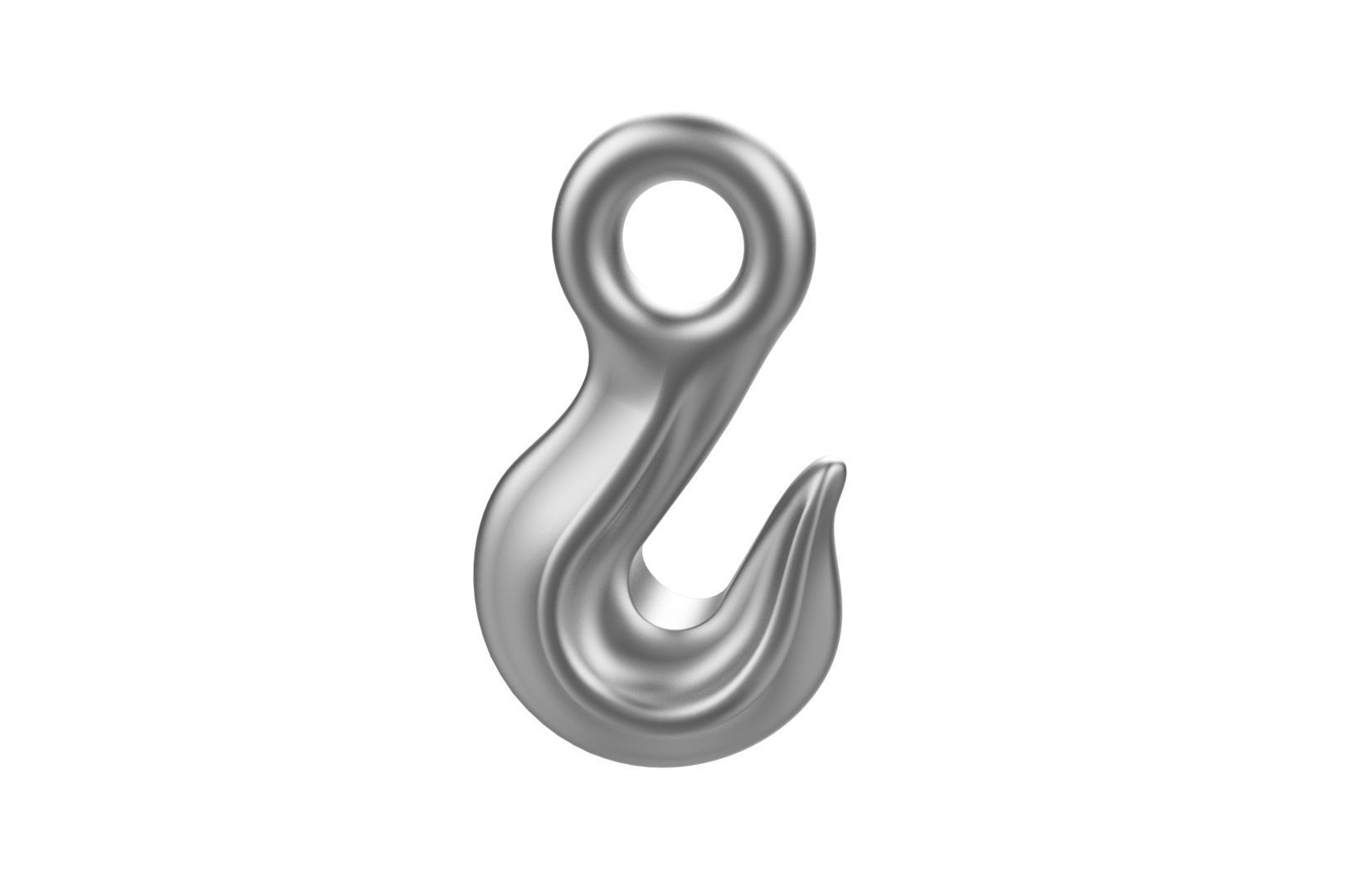 Industrial crane hook 3D print model_8