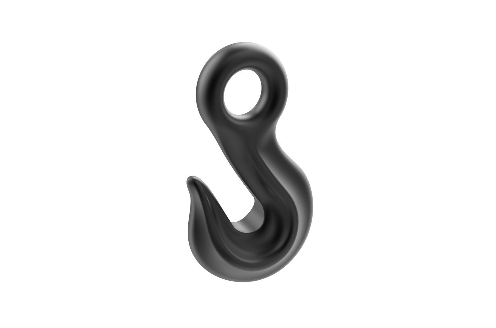 Industrial crane hook 3D print model_24