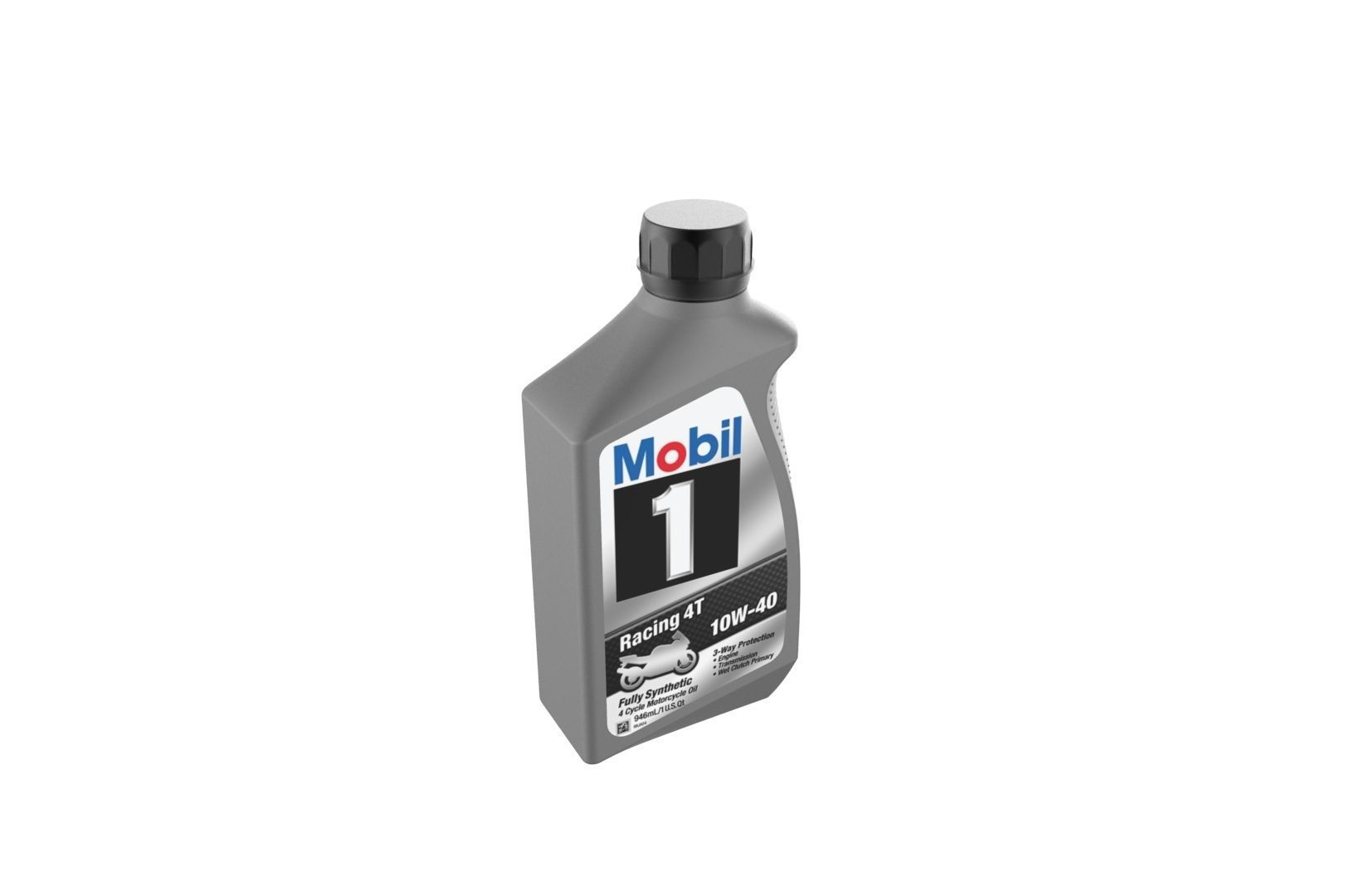 Mobil 10W-40 Oil bottle 3D print model_20