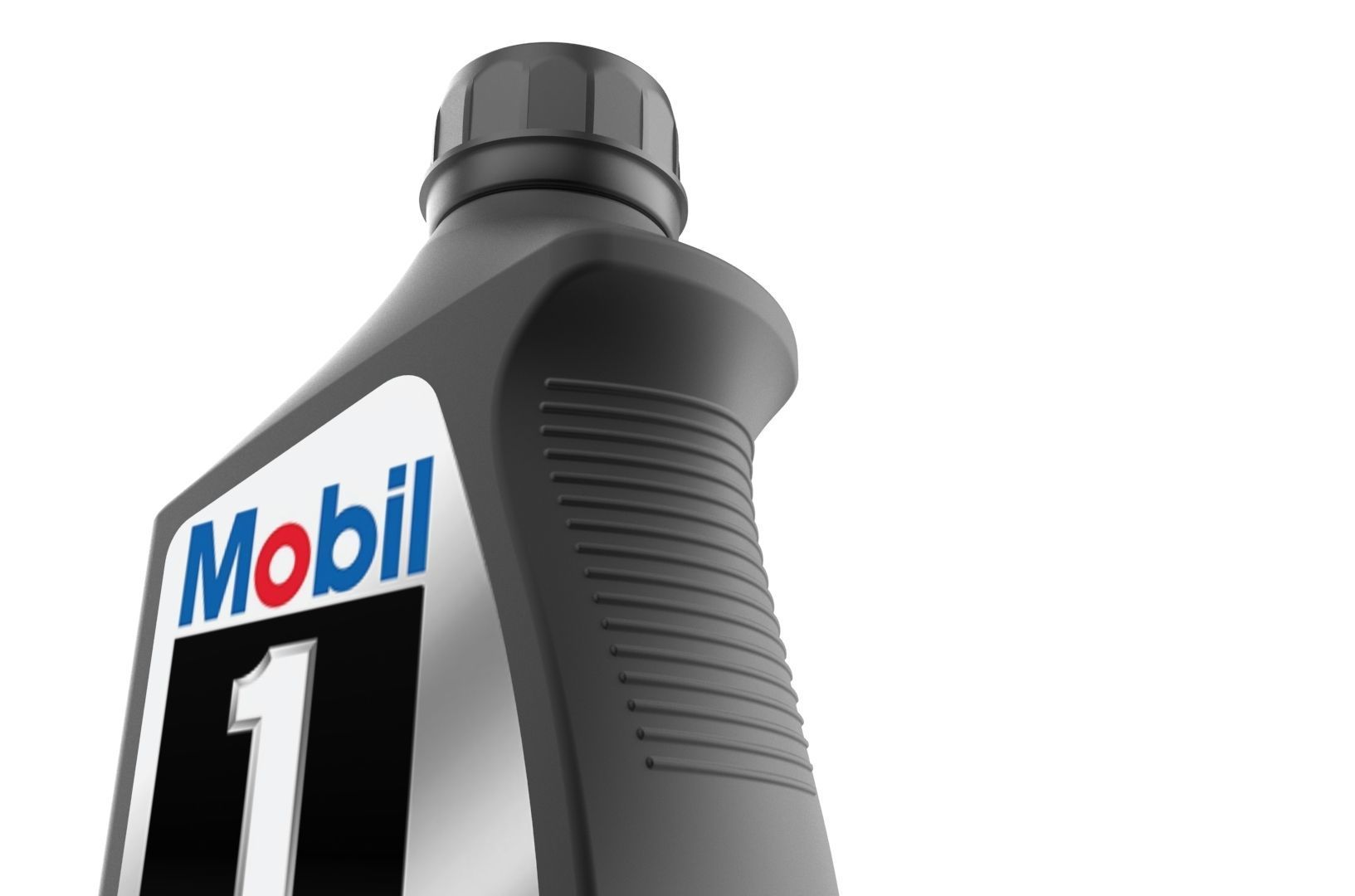 Mobil 10W-40 Oil bottle 3D print model_5