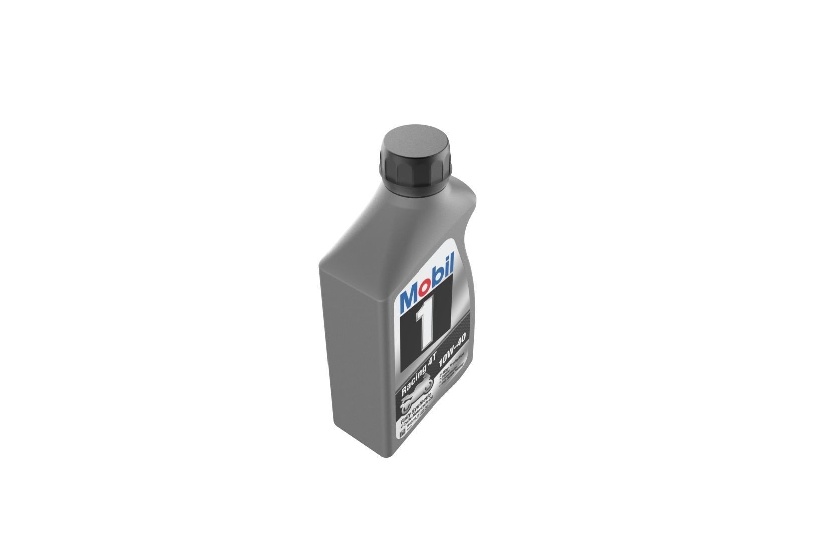 Mobil 10W-40 Oil bottle 3D print model_21