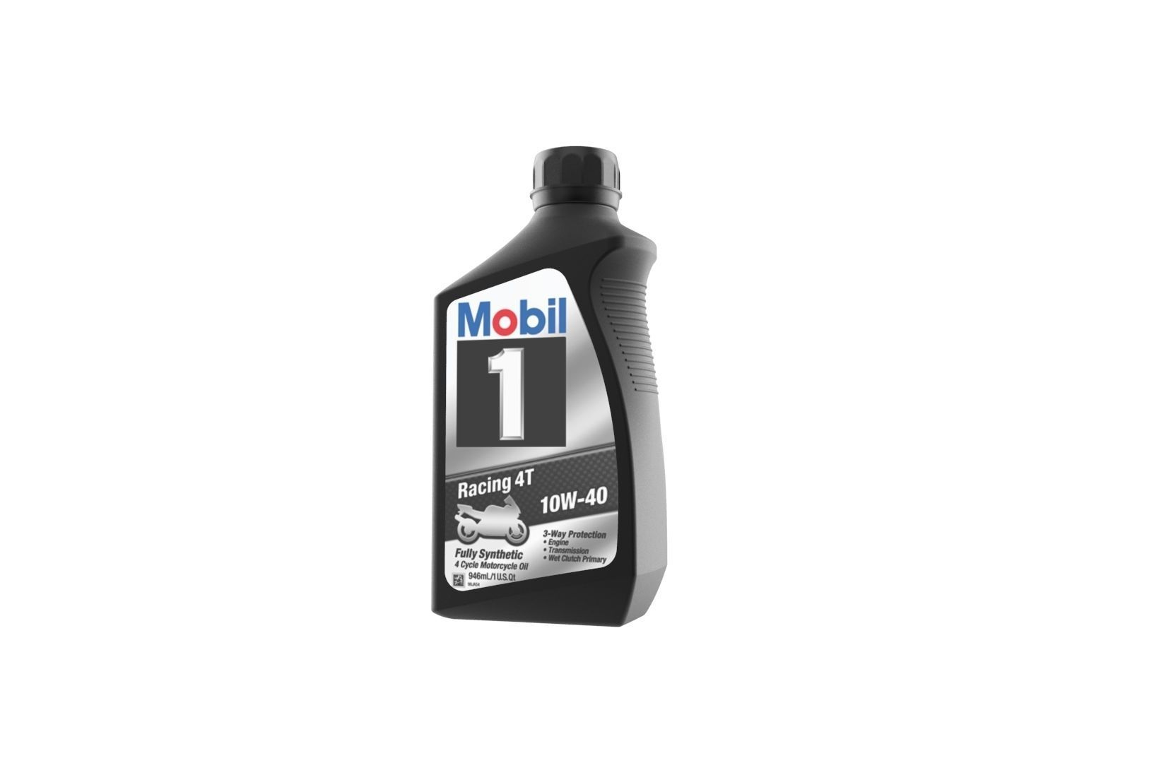 Mobil 10W-40 Oil bottle 3D print model_31