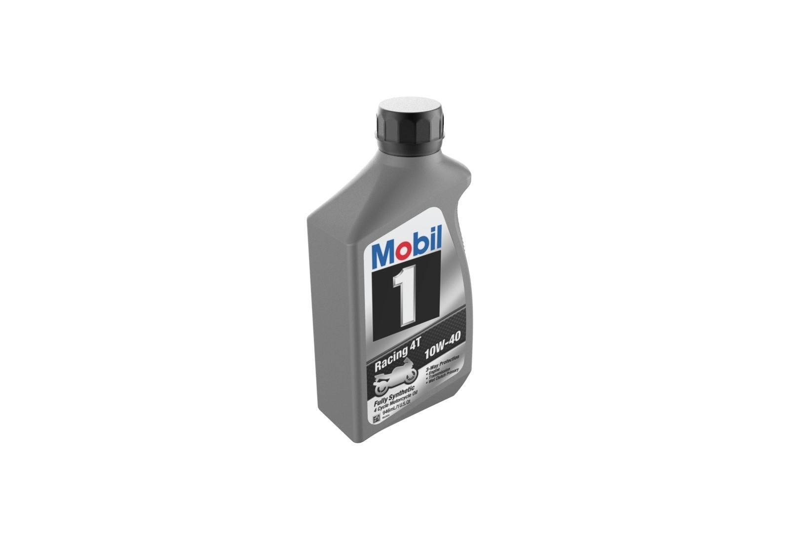 Mobil 10W-40 Oil bottle 3D print model_13