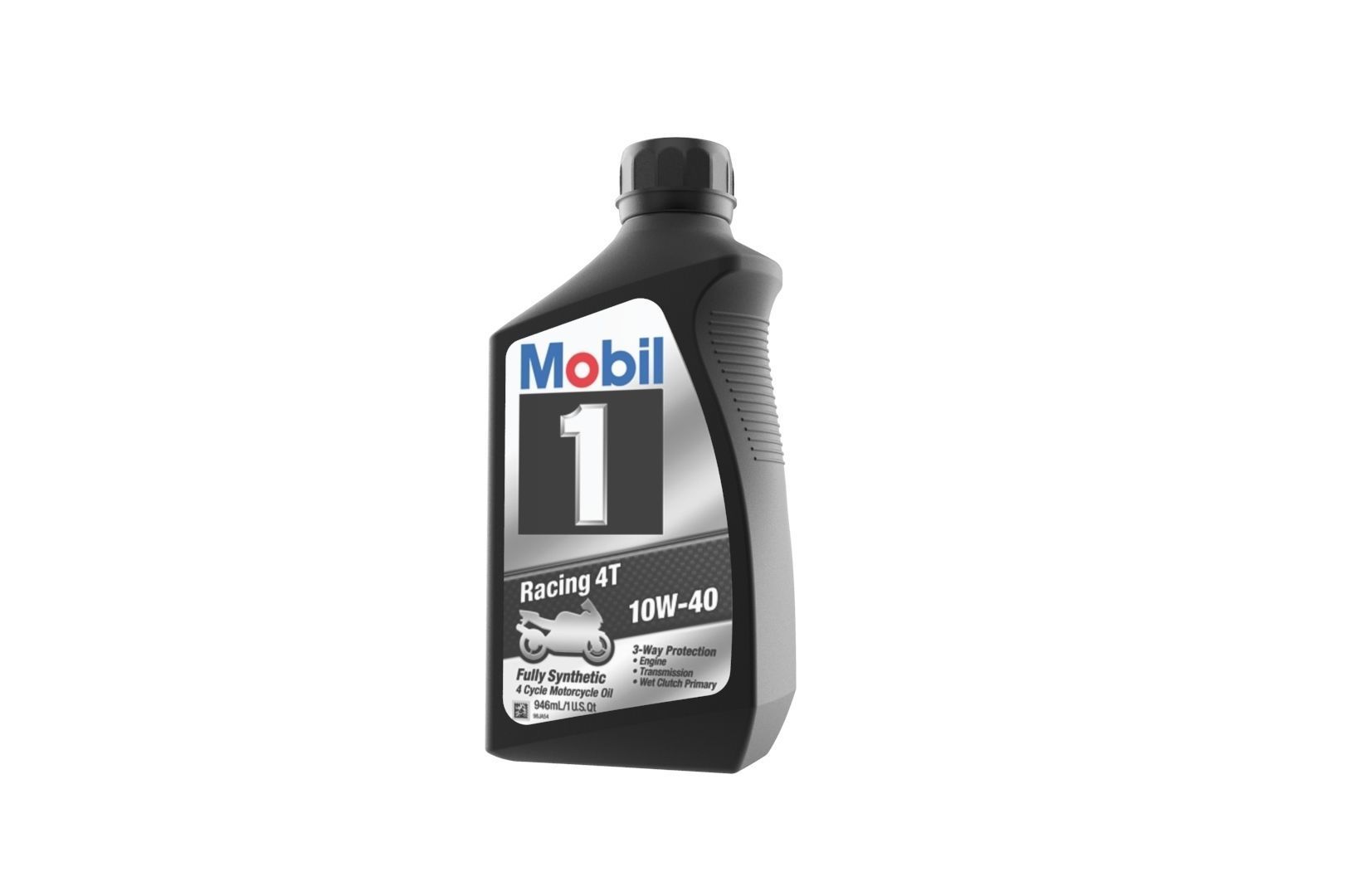 Mobil 10W-40 Oil bottle 3D print model_34