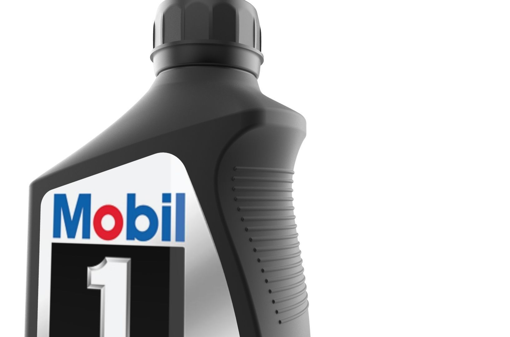 Mobil 10W-40 Oil bottle 3D print model_33