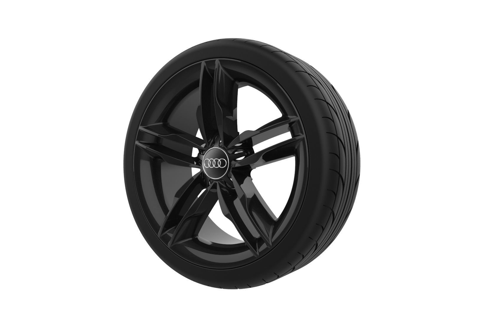 Audi Car Wheel Rim 3D print model_25