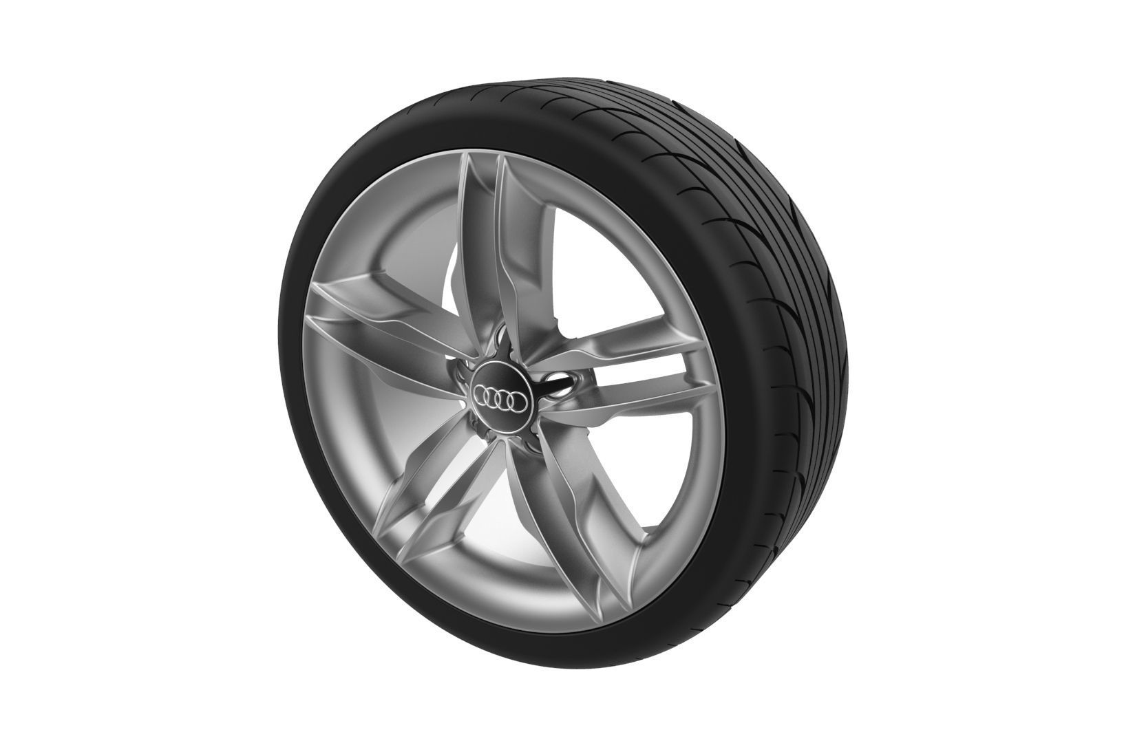 Audi Car Wheel Rim 3D print model_10