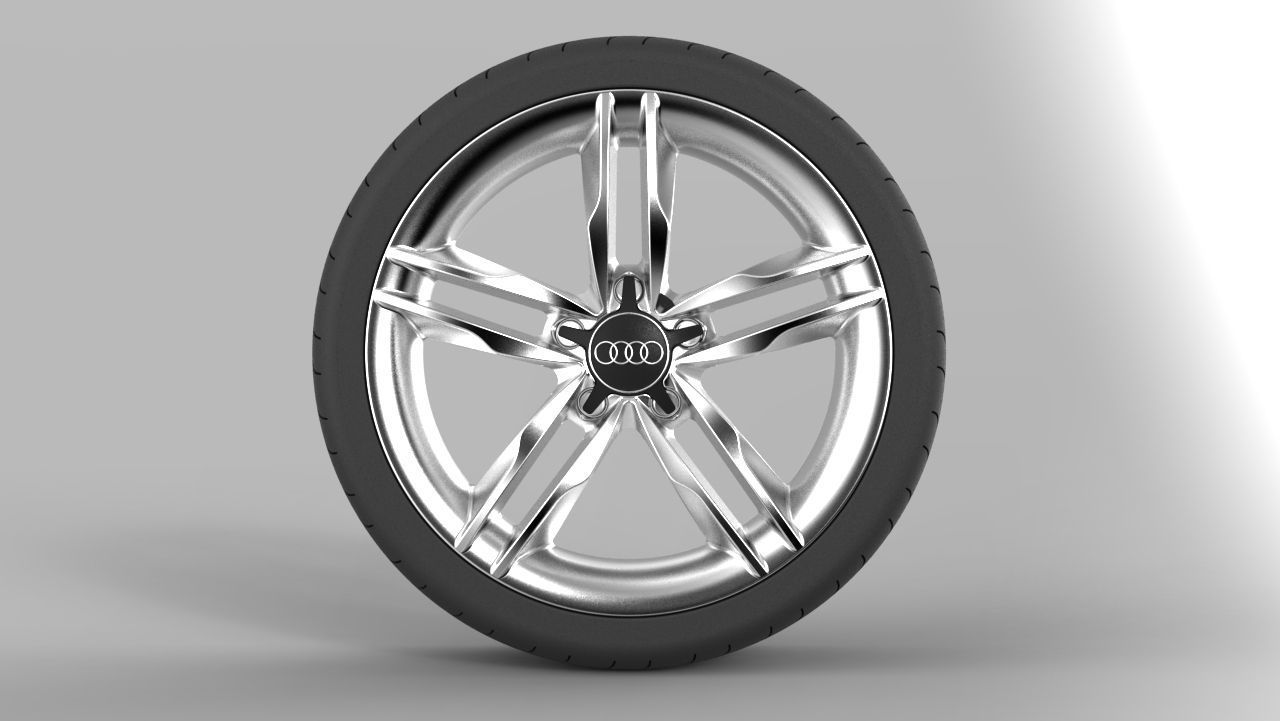 Audi Car Wheel Rim 3D print model_36