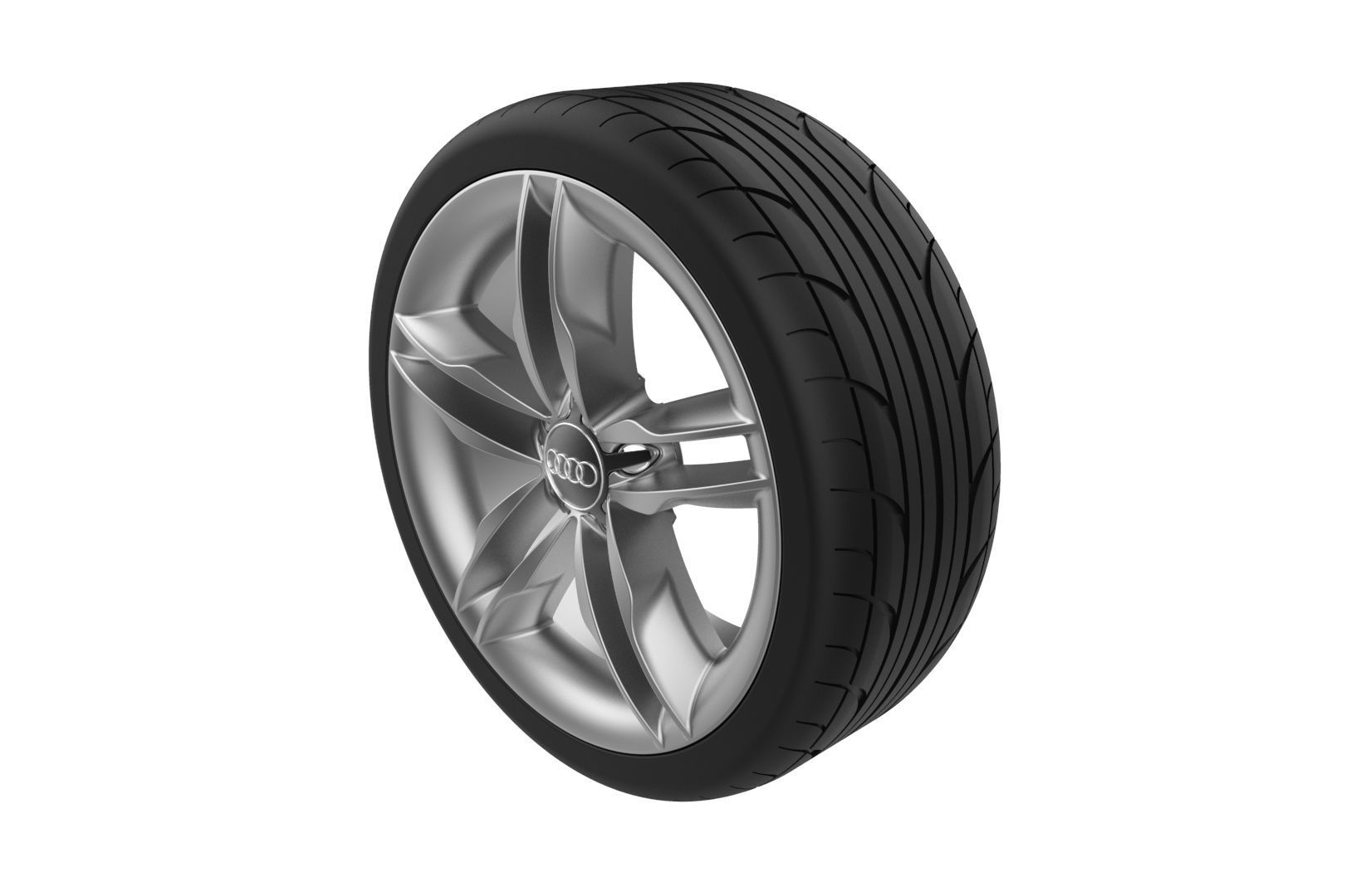 Audi Car Wheel Rim 3D print model_8