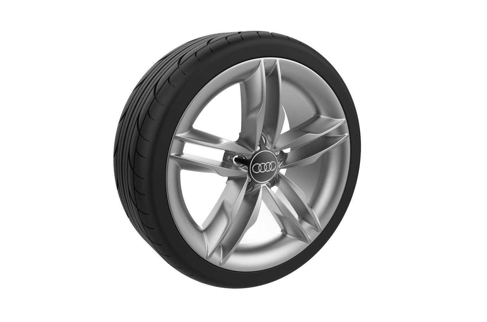 Audi Car Wheel Rim 3D print model_1