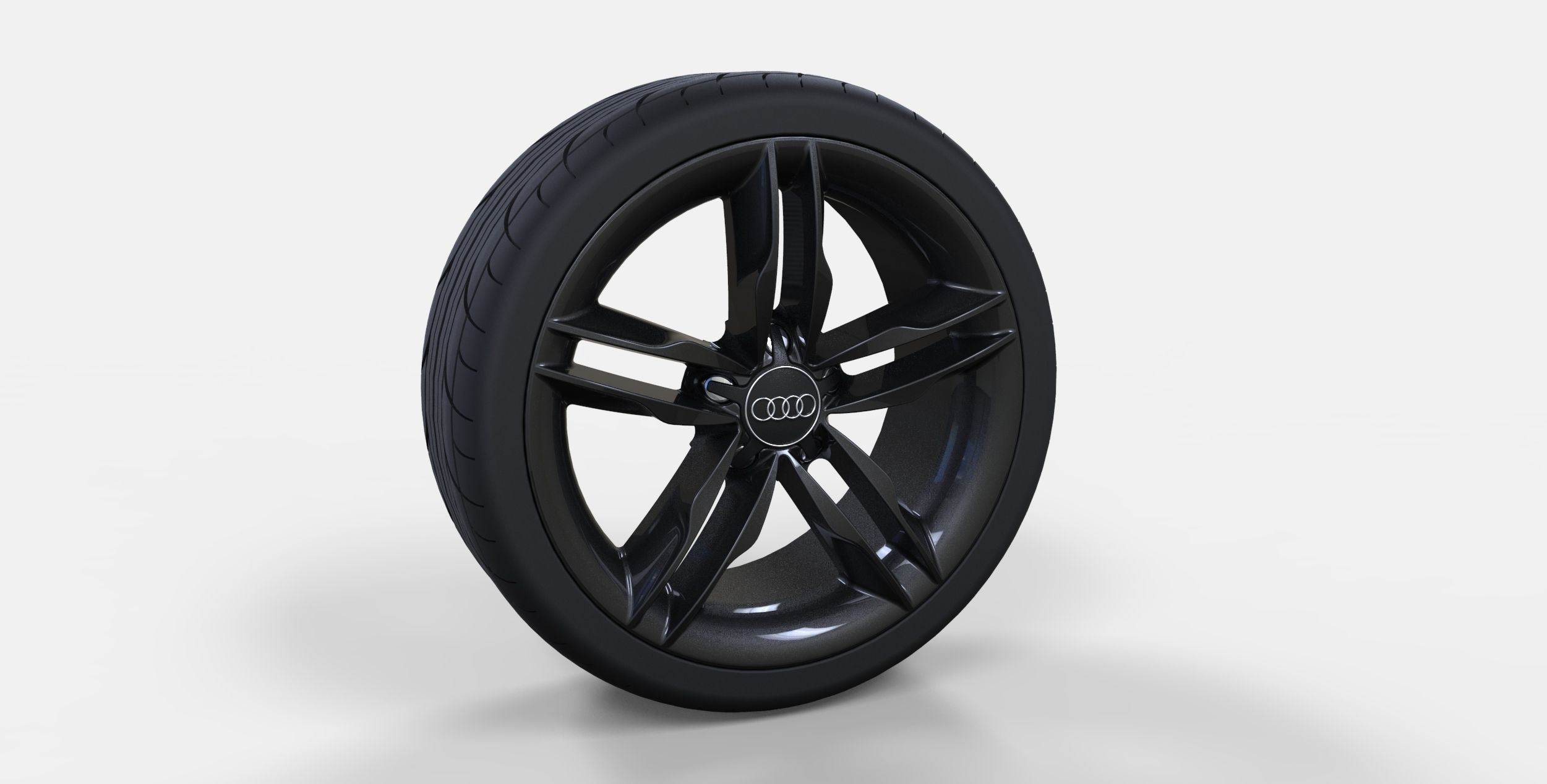 Audi Car Wheel Rim 3D print model_44