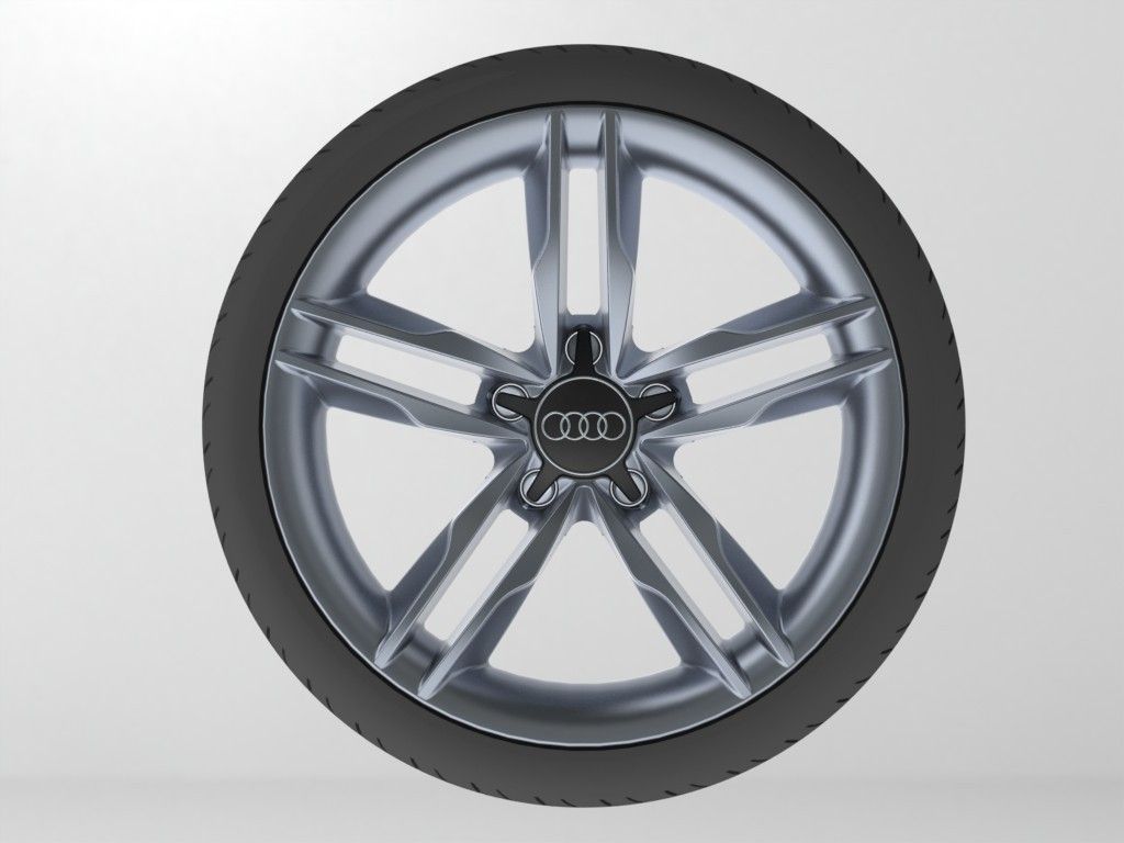 Audi Car Wheel Rim 3D print model_38