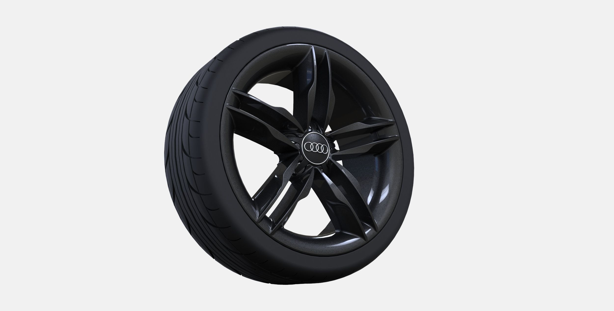 Audi Car Wheel Rim 3D print model_45