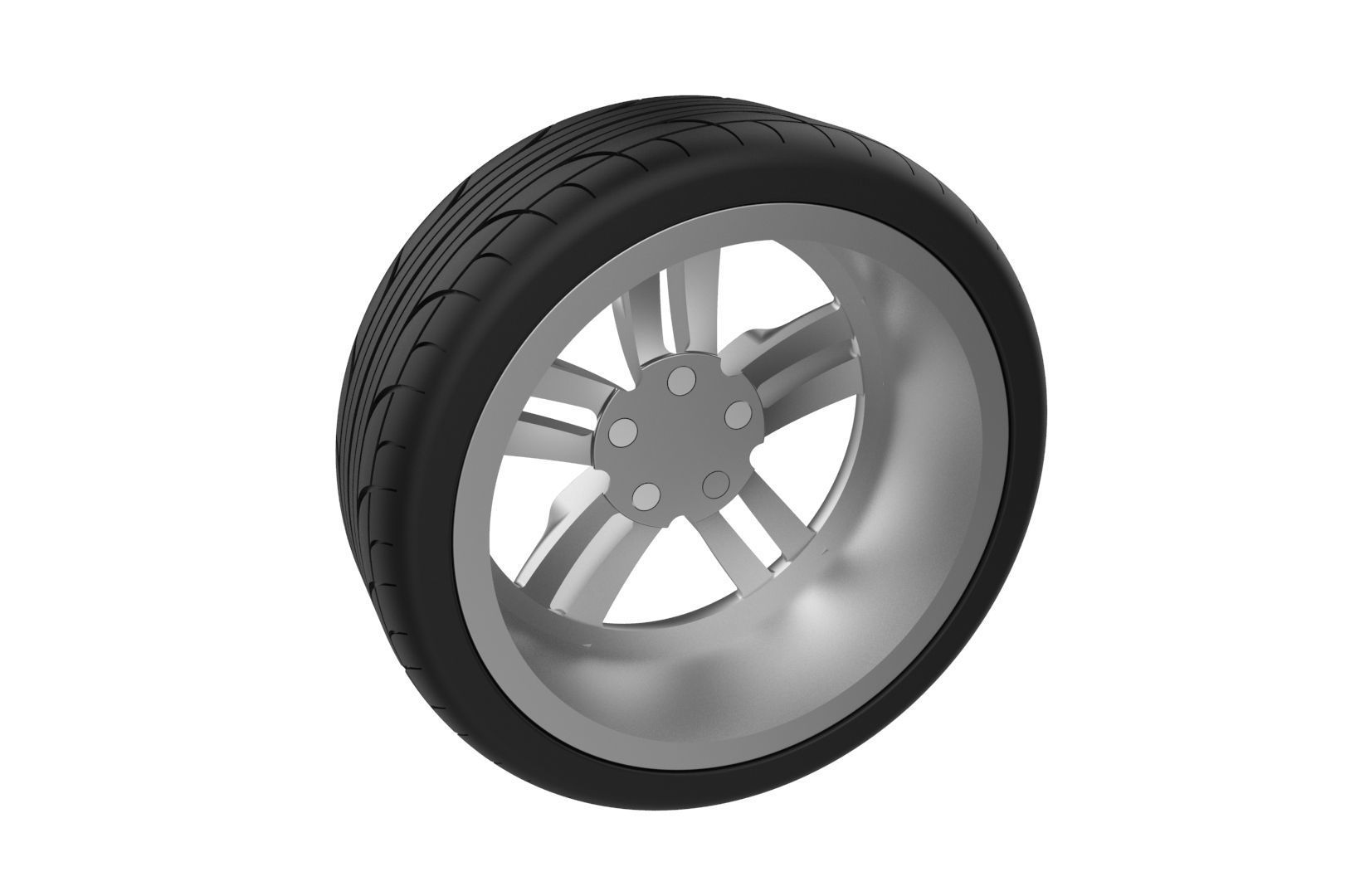 Audi Car Wheel Rim 3D print model_15
