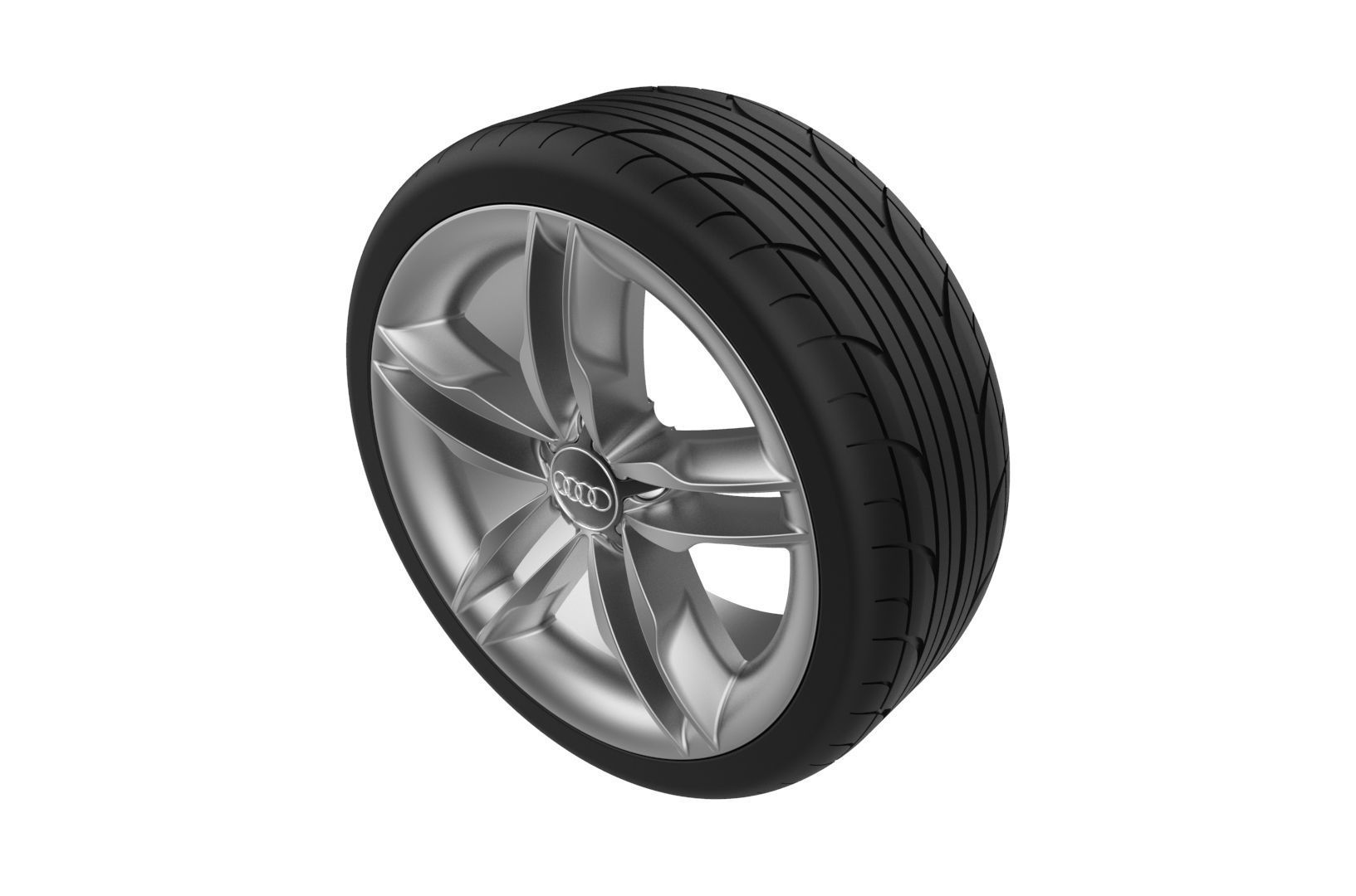 Audi Car Wheel Rim 3D print model_9