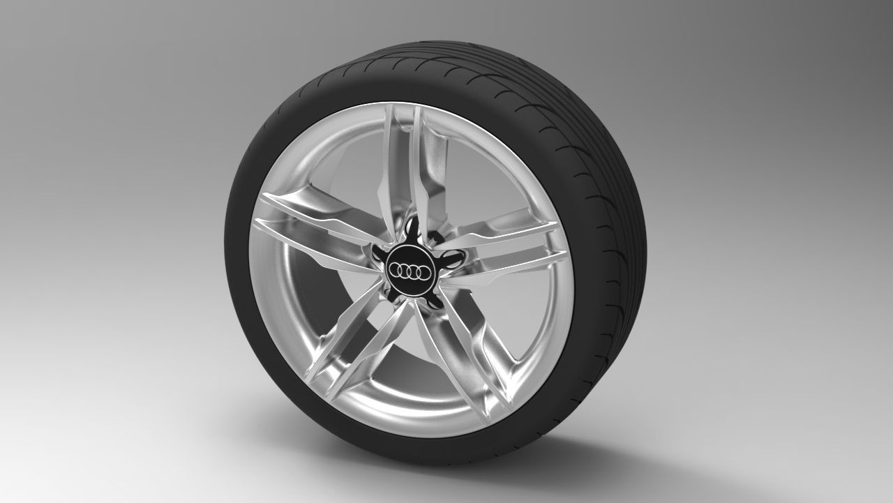 Audi Car Wheel Rim 3D print model_34