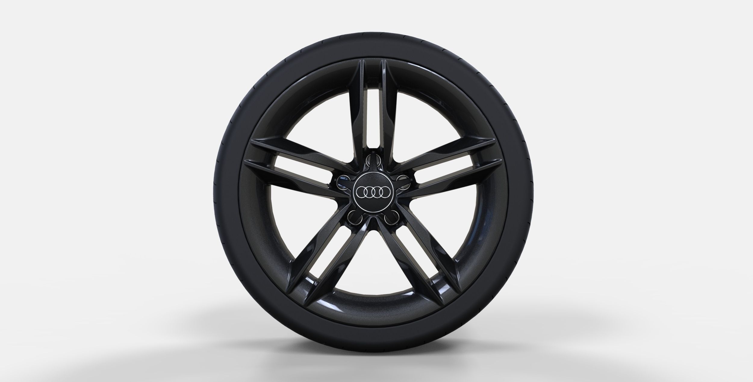 Audi Car Wheel Rim 3D print model_32