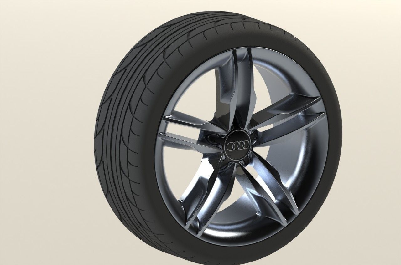 Audi Car Wheel Rim 3D print model_43