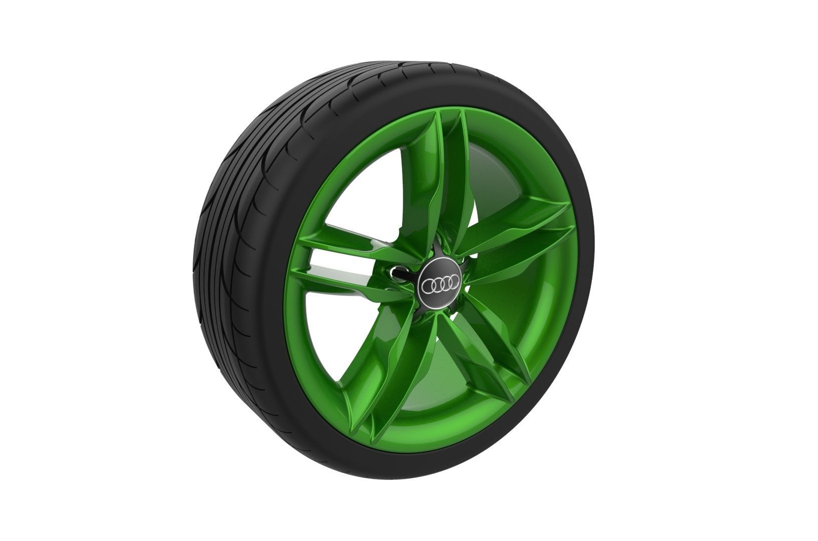 Audi Car Wheel Rim 3D print model_29