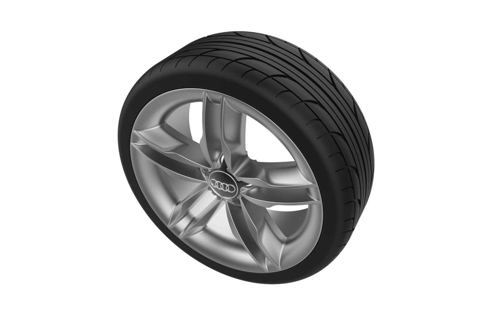 Audi Car Wheel Rim 3D print model_11