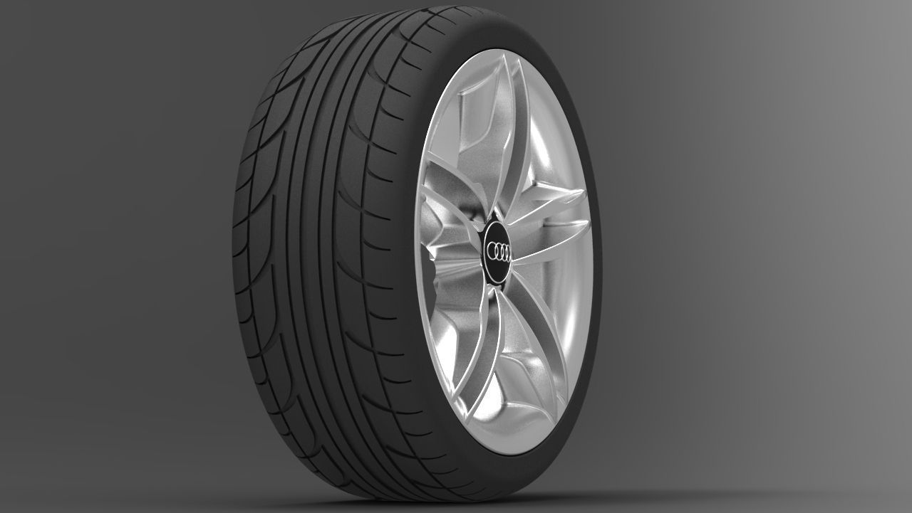 Audi Car Wheel Rim 3D print model_35