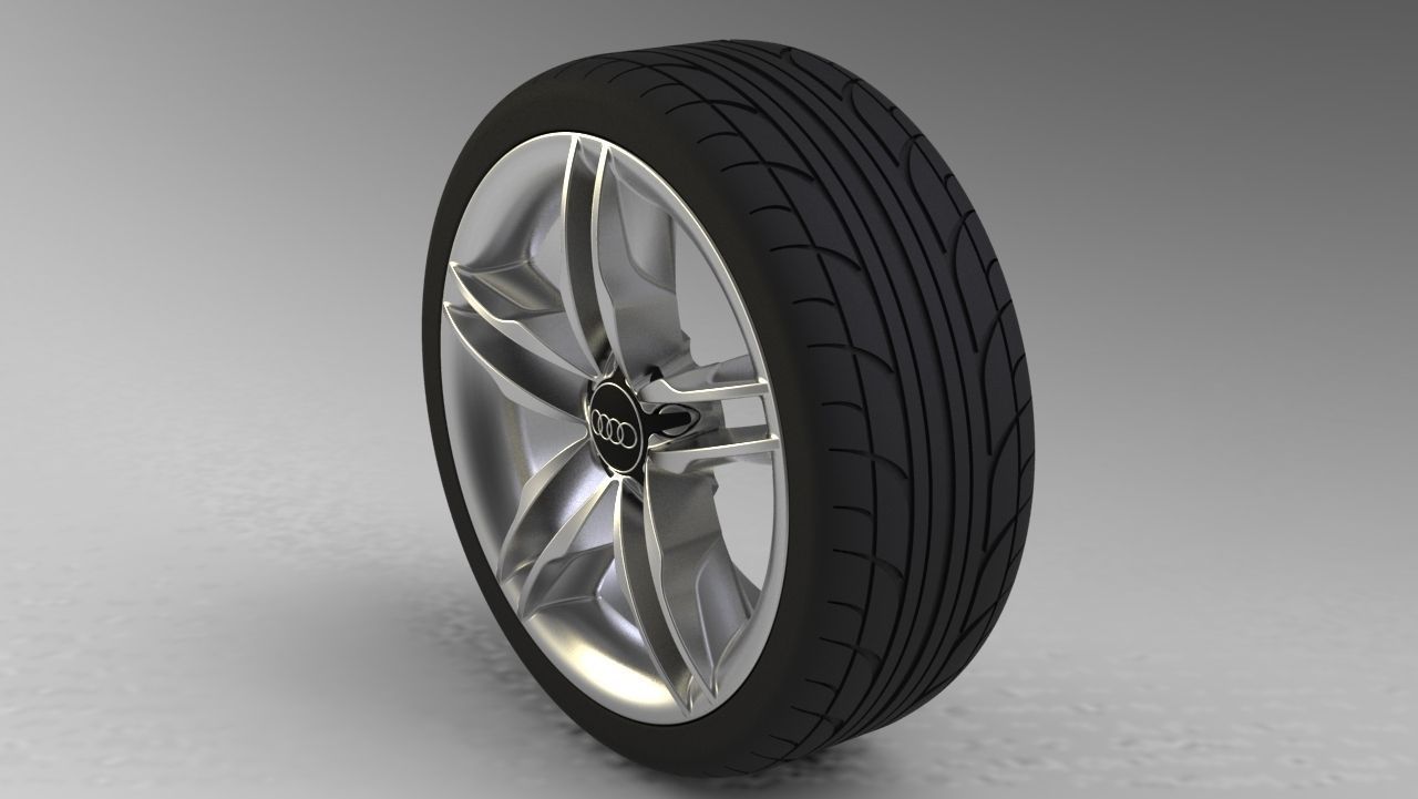 Audi Car Wheel Rim 3D print model_33