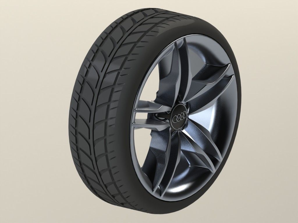 Audi Car Wheel Rim 3D print model_41