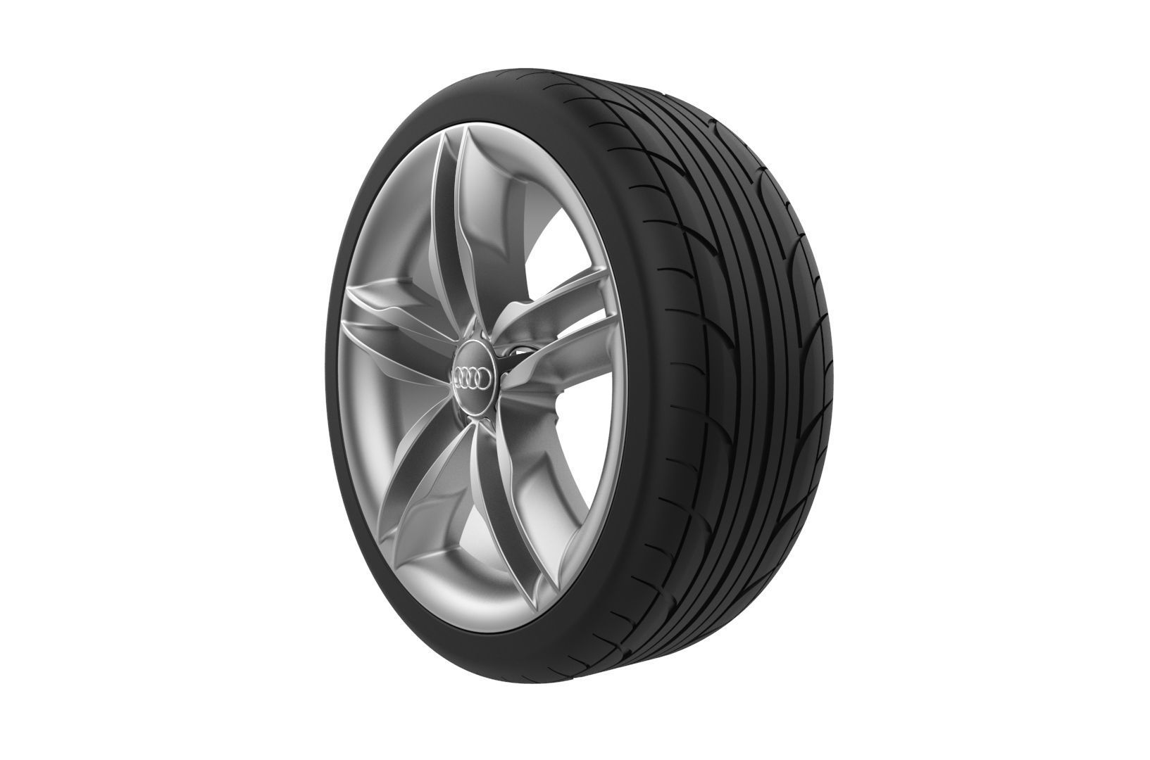 Audi Car Wheel Rim 3D print model_6