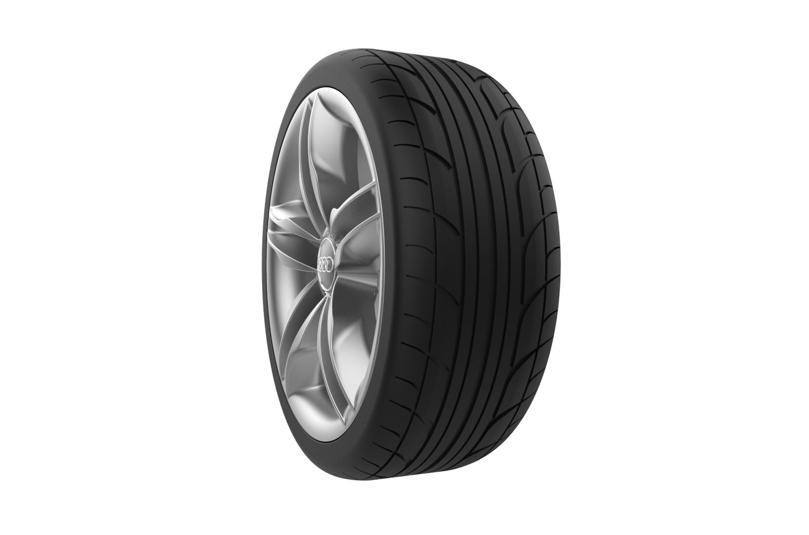 Audi Car Wheel Rim 3D print model_7