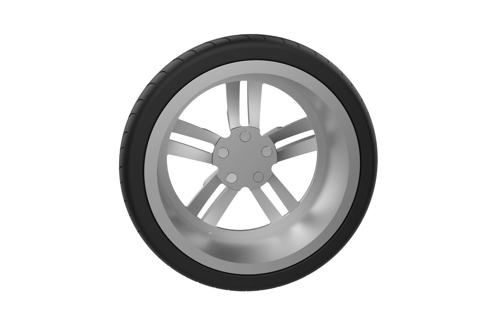 Audi Car Wheel Rim 3D print model_16