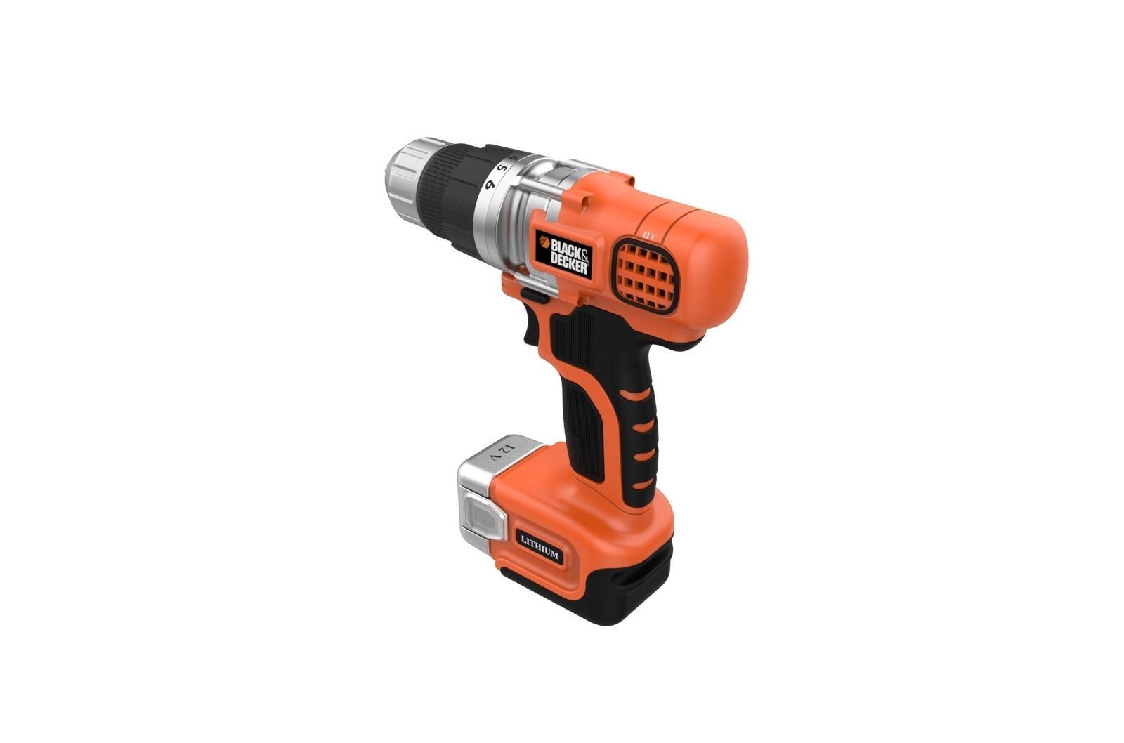 Black and Decker Cordless Drill 3D print model_16