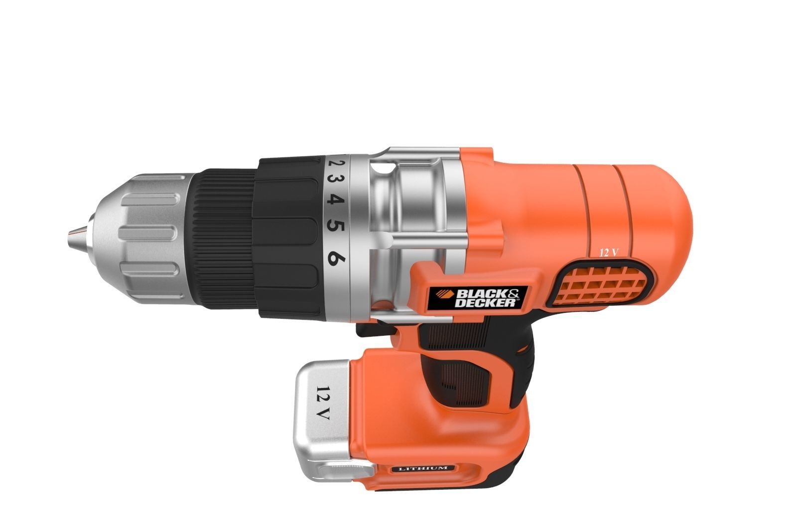 Black and Decker Cordless Drill 3D print model_22