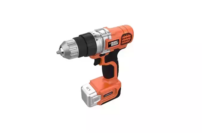 Black and Decker Cordless Drill 3D print model
