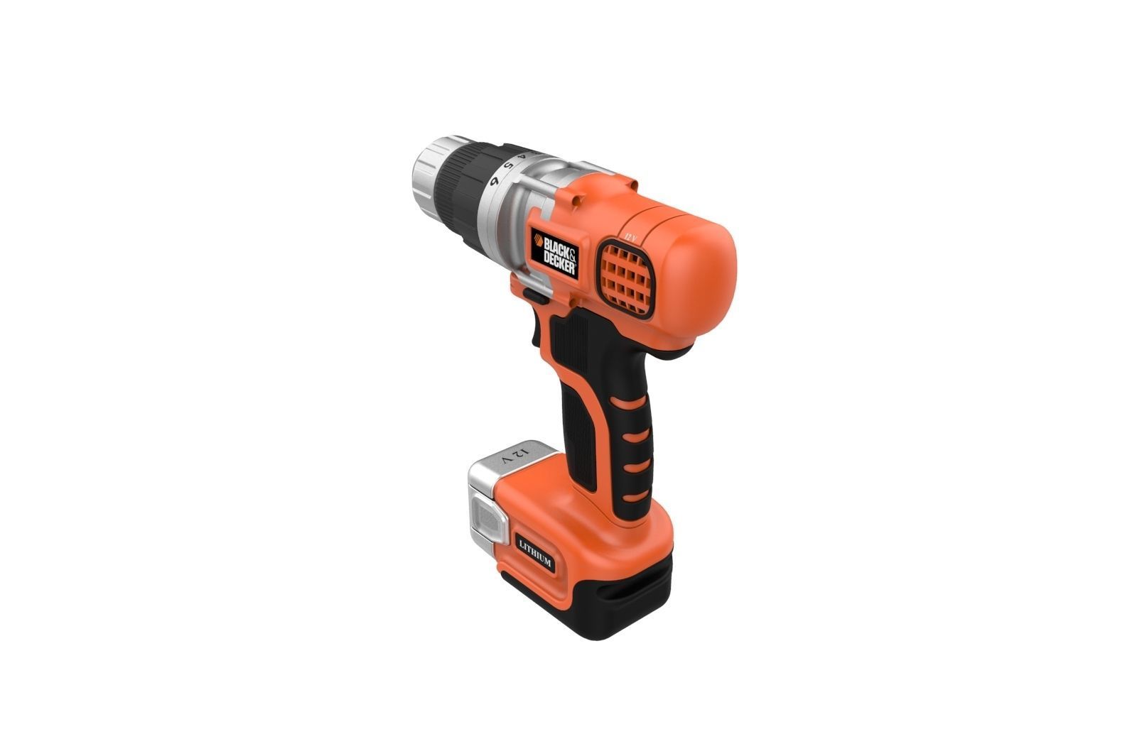 Black and Decker Cordless Drill 3D print model_7