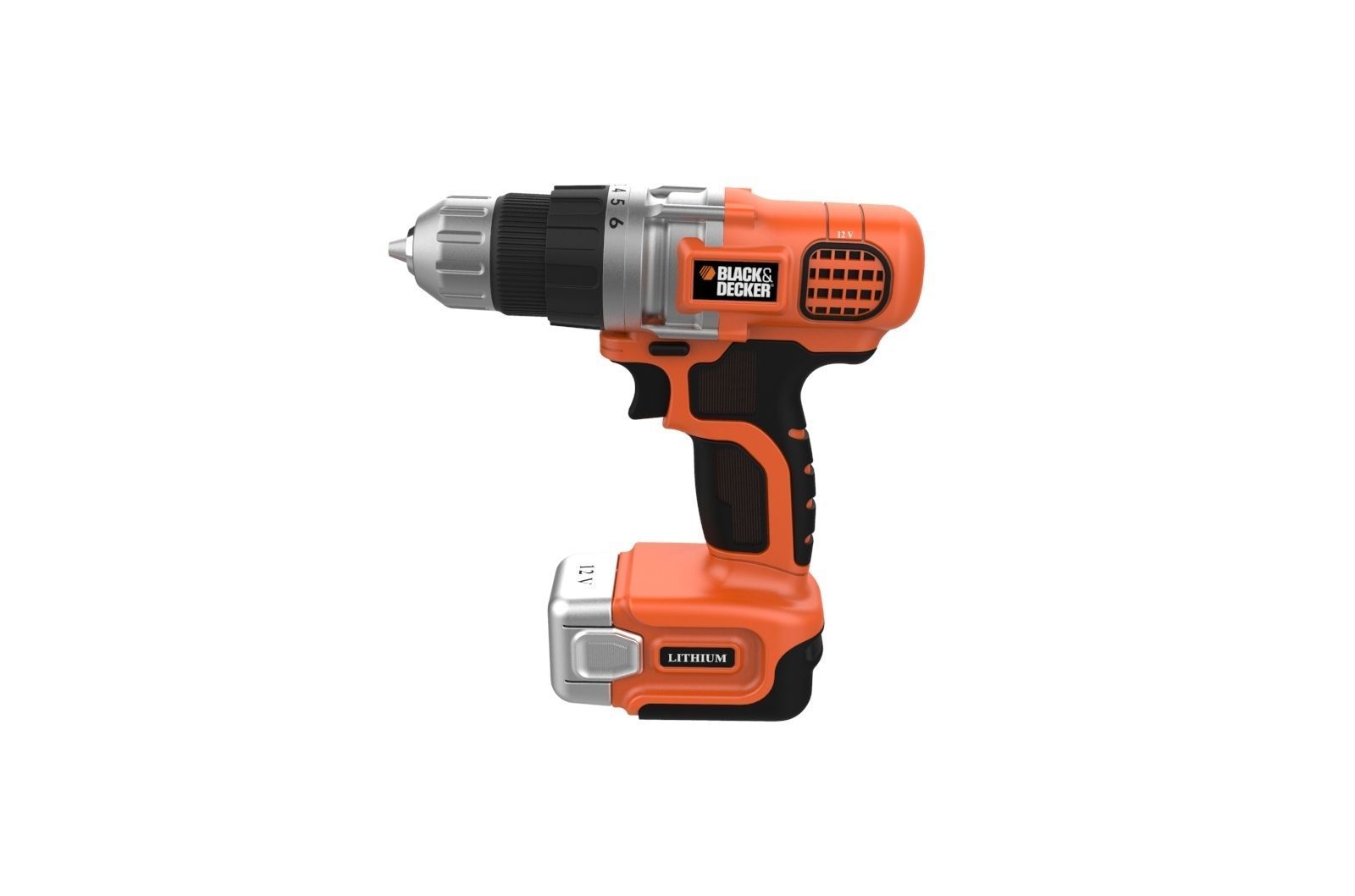 Black and Decker Cordless Drill 3D print model_4