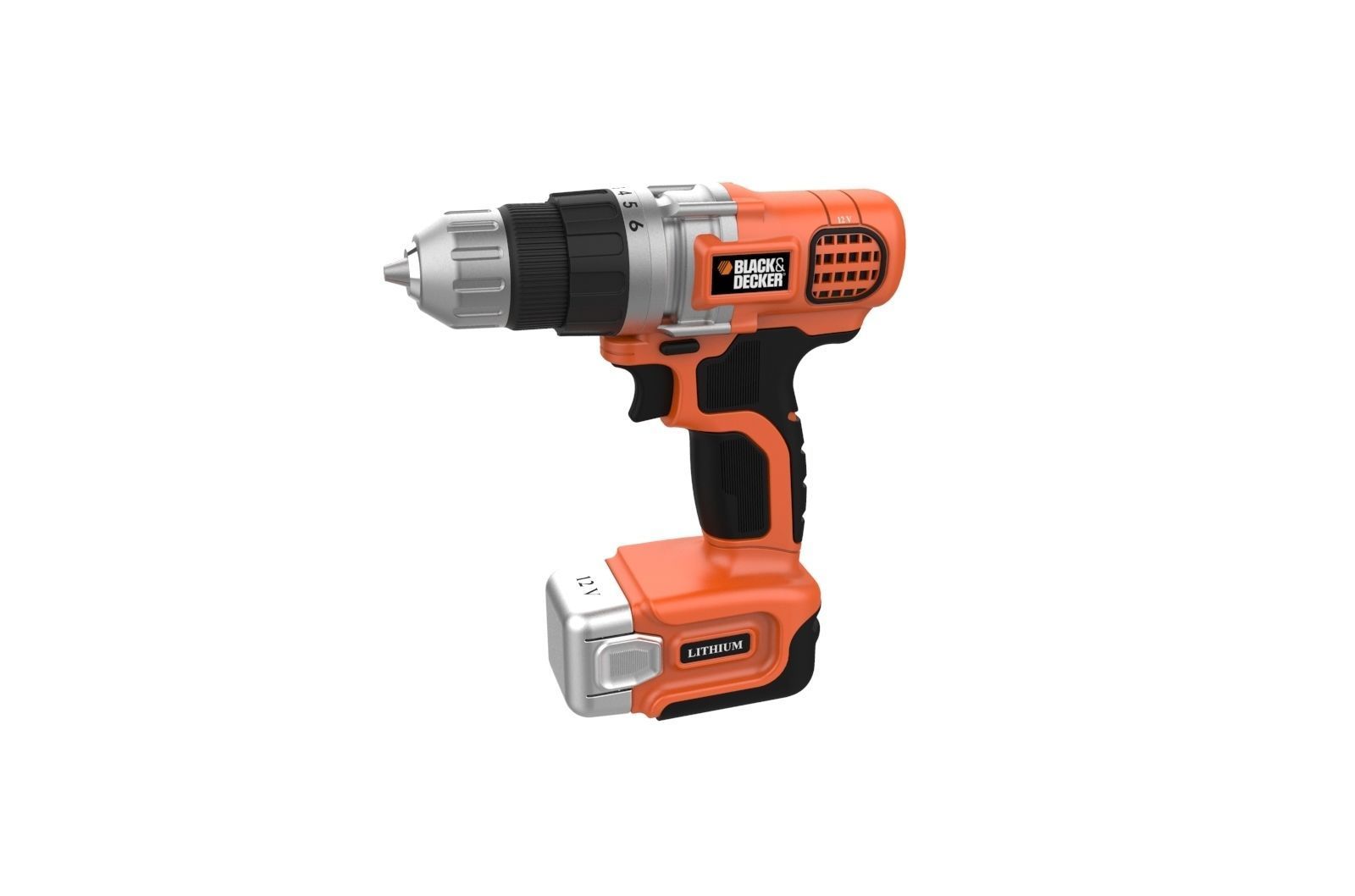 Black and Decker Cordless Drill 3D print model_10