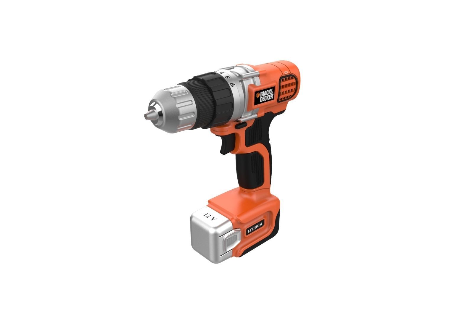Black and Decker Cordless Drill 3D print model_15