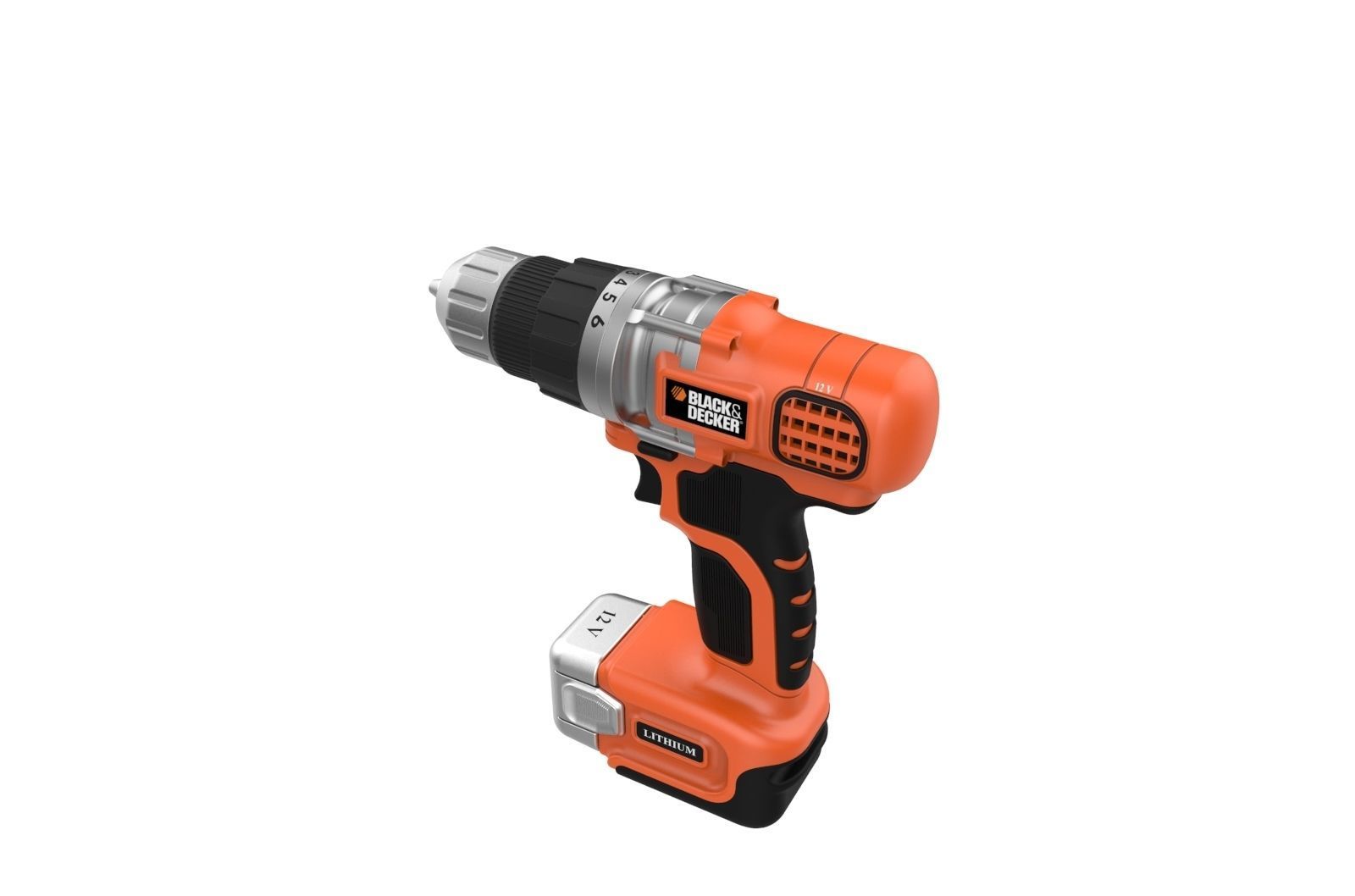 Black and Decker Cordless Drill 3D print model_21